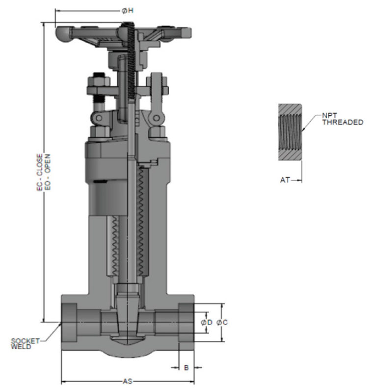 Bellows Seal Gate Valve – 501 Series, Standard Port, Bolted Bonnet ...